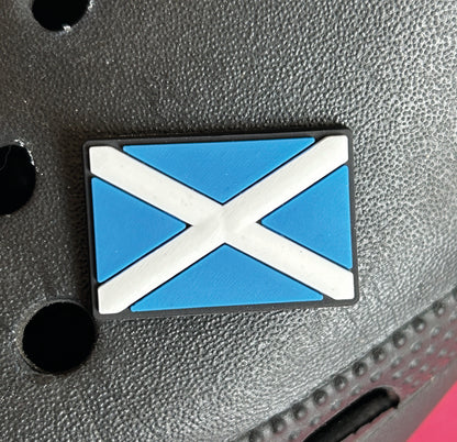 Scottish Flag Croc like Shoe Charm